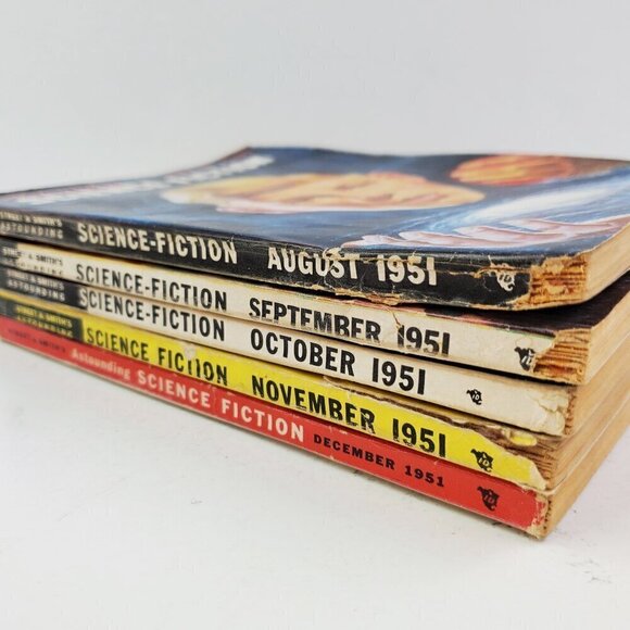 Astounding Science Fiction Magazine 1951 Aug-Dec 5 Issues When Worlds Collide - Picture 6 of 13